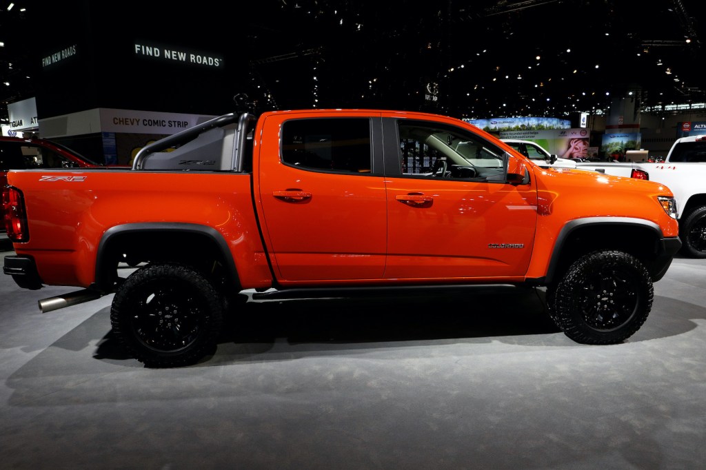 2020 Chevrolet Colorado is on display at the 112th Annual Chicago Auto Show at McCormick Place