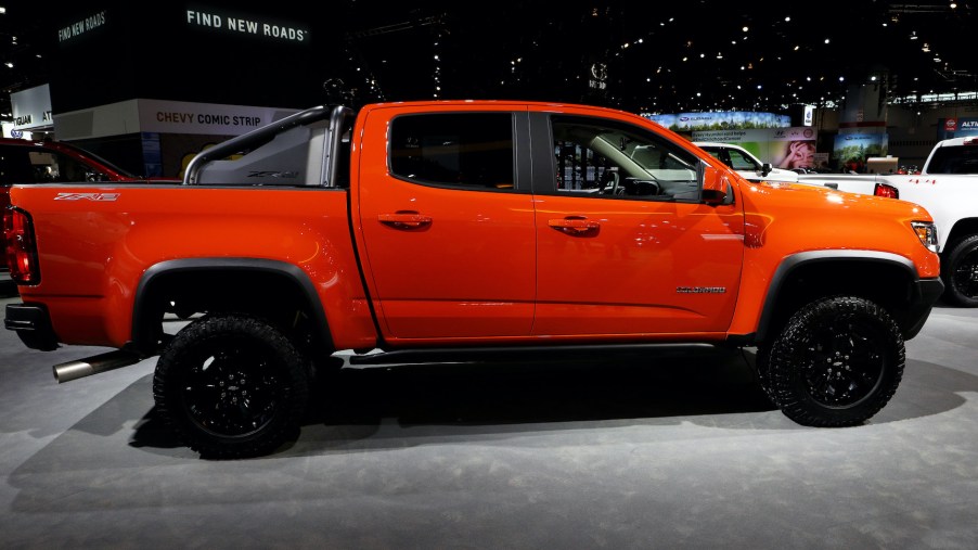2020 Chevrolet Colorado is on display at the 112th Annual Chicago Auto Show at McCormick Place