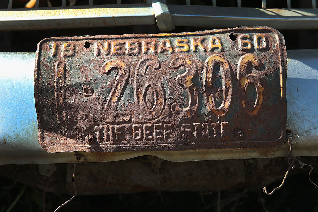 Old 1960 Nebraska plate