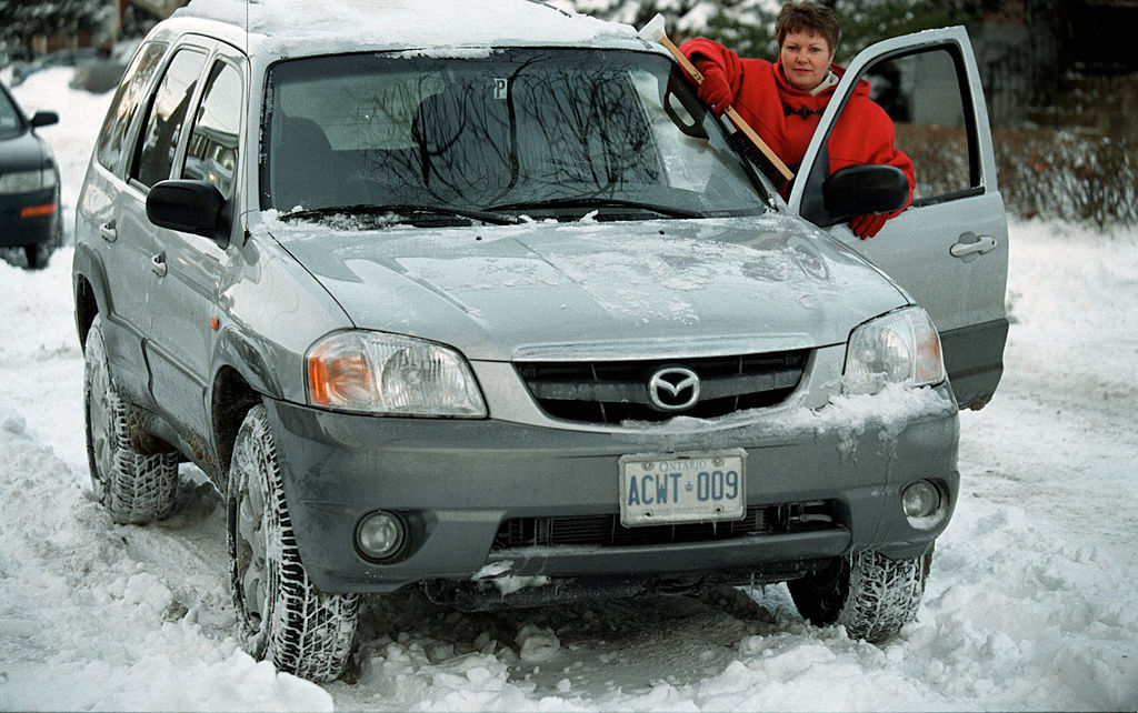 Mazda Tribute being tested in snow