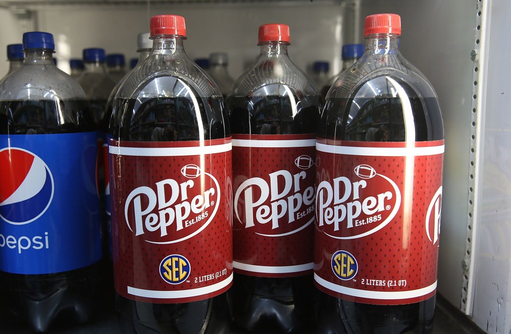 image of Dr. Pepper bottles