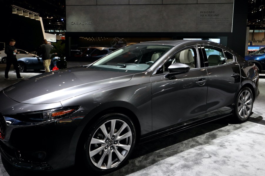 2020 Mazda3 Sedan is on display at the 112th Annual Chicago Auto Show