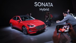 Hyundai shows off the 2020 Sonata Hybrid at the Chicago Auto Show