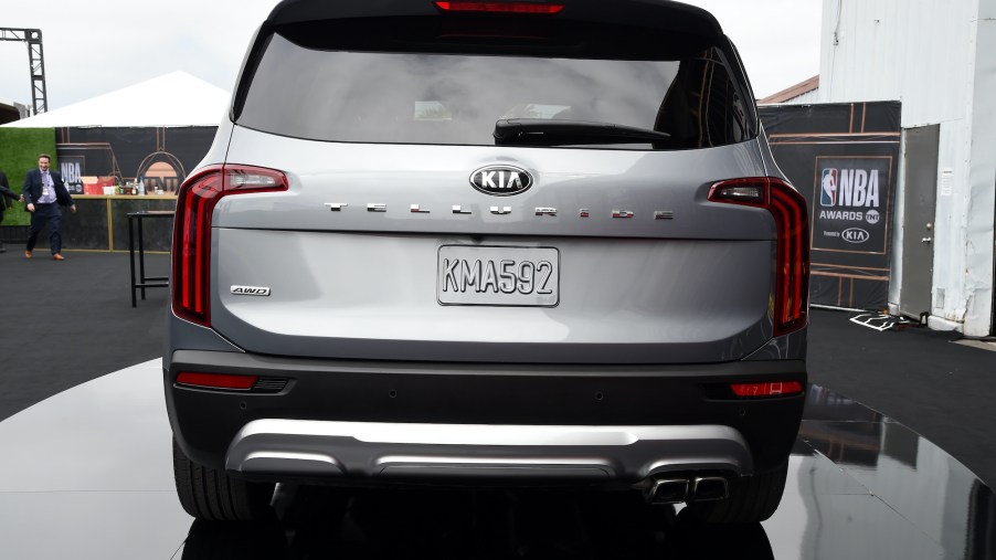 A Kia Telluride is seen during the 2019 NBA Awards presented by Kia on TNT at Barker Hangar