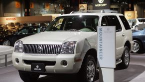A Mercury Mountaineer on display at an auto show