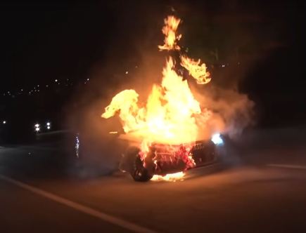 Watch a Nitrous Huffing Audi Go Street Racing and Catch Fire