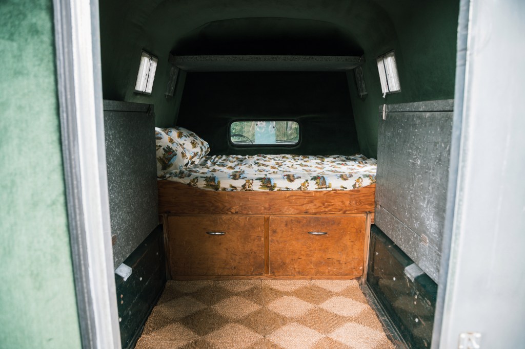 Inside the Steve McQueen's camper.