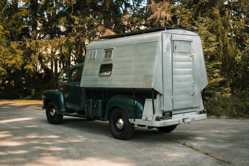 Steve McQueen's Forest Green 1952 Chevrolet 3800 Dust Tite Camper.