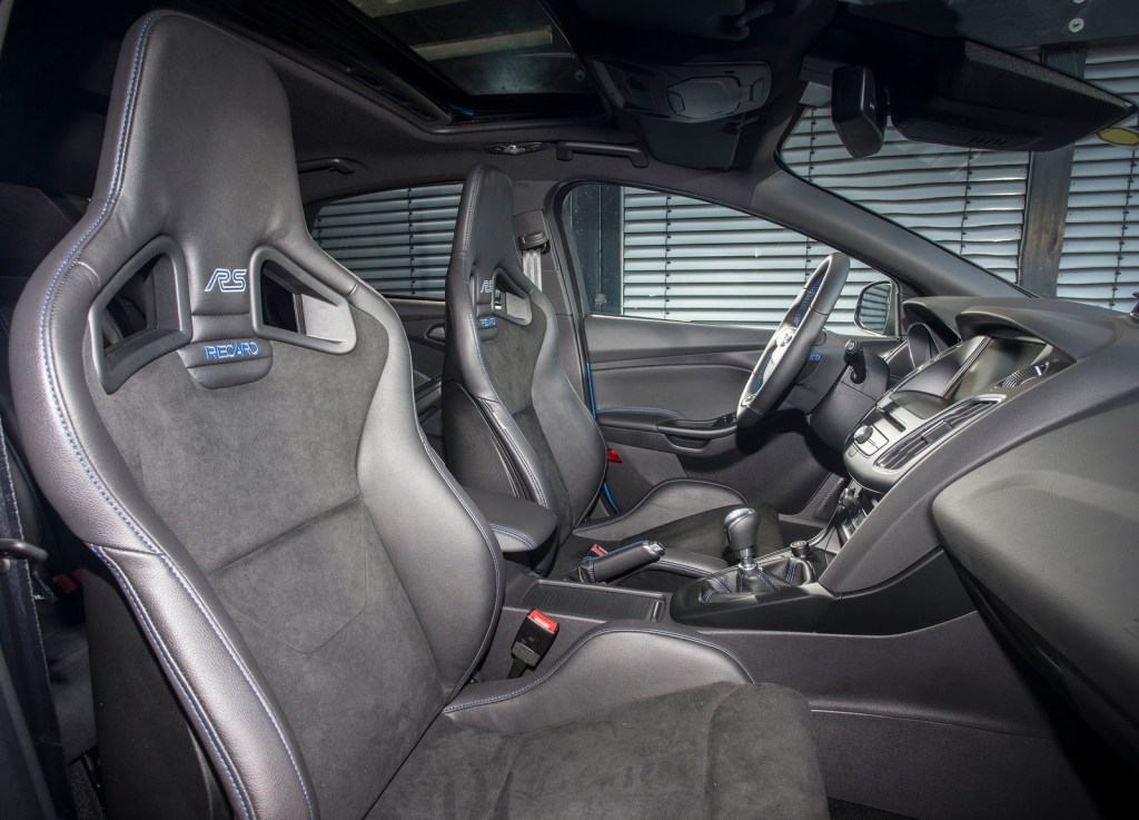 The 2016 Ford Focus RS' interior with Recaro sport seats