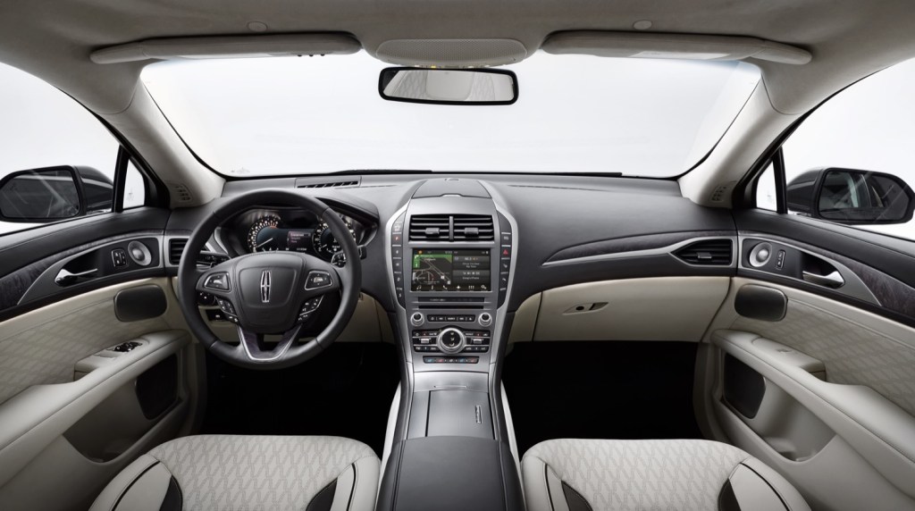 The Lincoln MKZ has a simple and elegant interior.