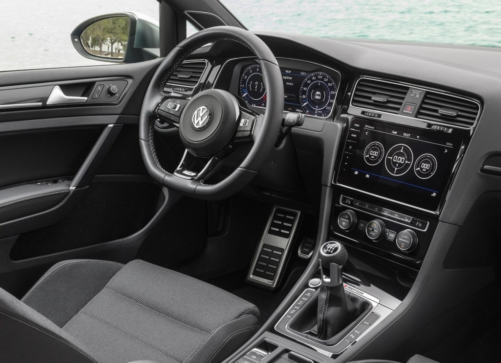 The 2017 Volkswagen Golf R's interior