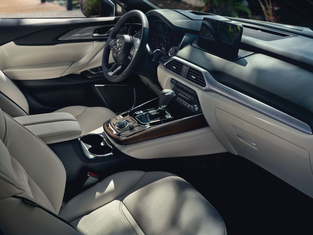 interior Mazda CX-9 cabin is plush and luxurious among the three-row crossover segment