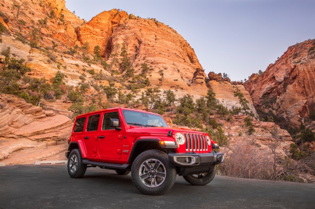 2020 Jeep® Wrangler Sahara EcoDiesel in the canyons
