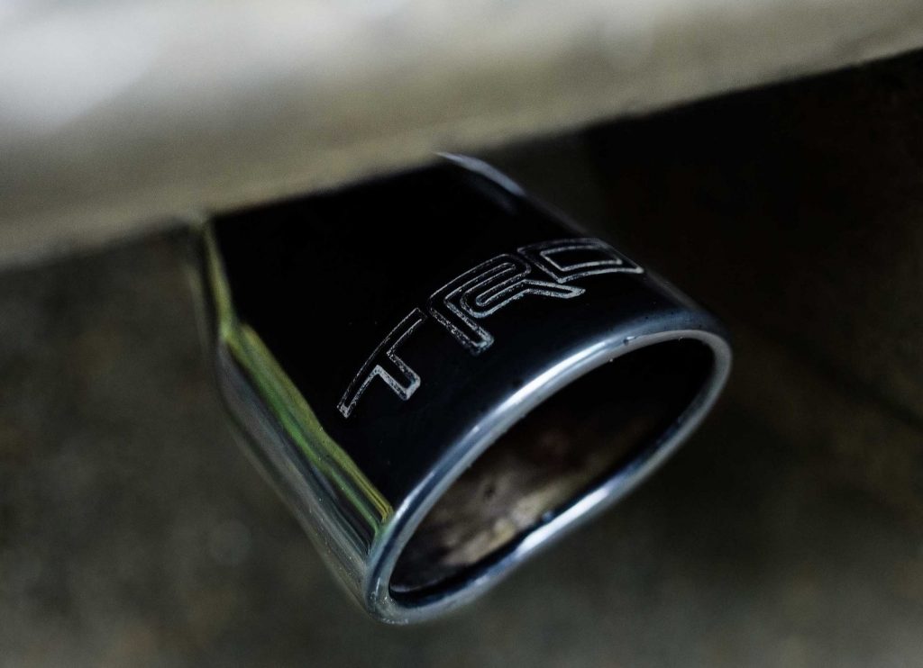 A close-up of the 2020 Toyota 4Runner TRD Pro's TRD exhaust