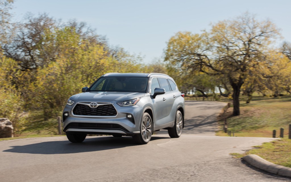 2020 Toyota Highlander in a park