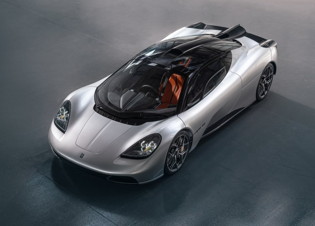 An overhead shot of the 2021 Gordon Murray T.50