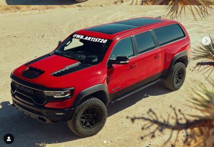 2021 Ram 1500 TRX Rendered as Ramcharger