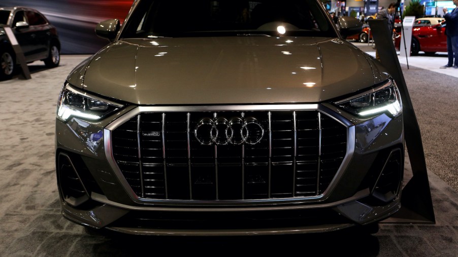 The 2020 Audi Q3 S Line, rival to the Jaguar E-Pace, is on display at the 112th Annual Chicago Auto Show