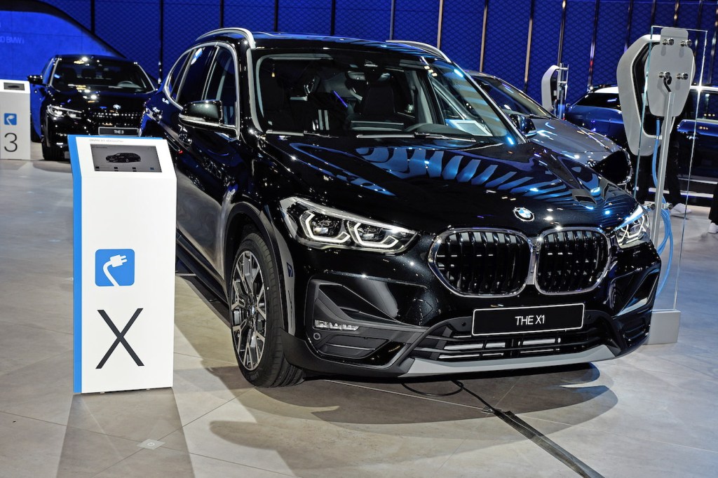 The BMW X1 on display at the Brussels Motor Show
