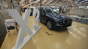 Workers assembly BMW X3, rival to the Lincoln Corsair, at PT Gaya Motor manufacture in Jakarta, Indonesia on July 18, 2018