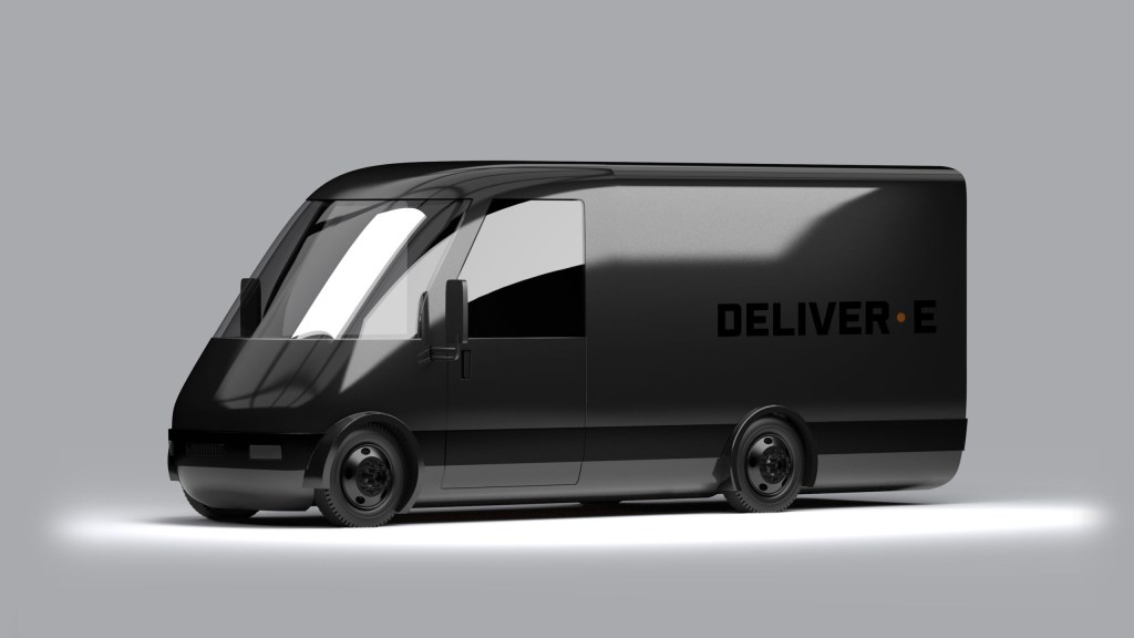 Bollinger's black Deliver-E delivery cargo van