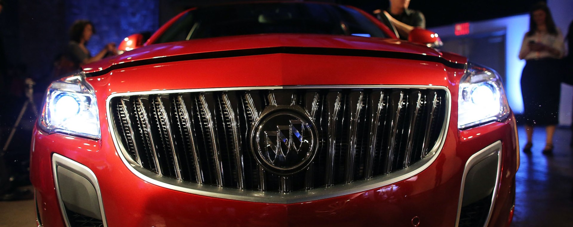 The new 2014 Buick Regal GS is displayed at a launch party for new versions of General Motors Company