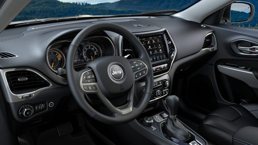 The Jeep Cherokee's interior is handsome and durable.