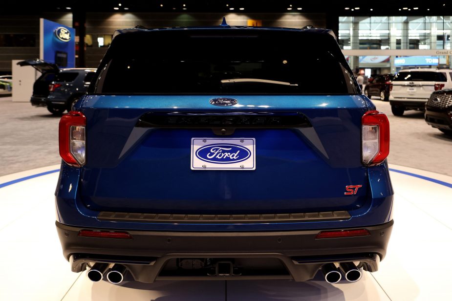 A Ford Explorer ST on display