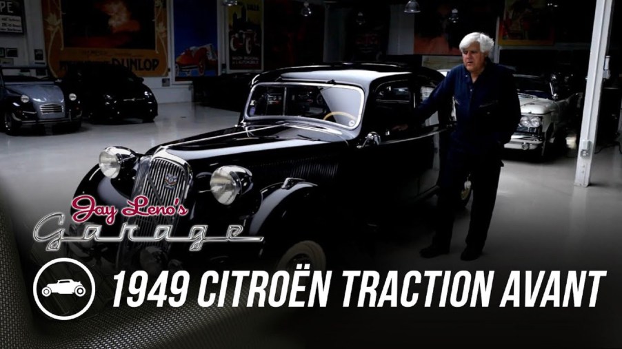 Jay Leno and his black 1949 Citroen Traction Avant