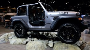 2020 Jeep Wrangler, a chief Ford Bronco rival, is on display at the 112th Annual Chicago Auto Show