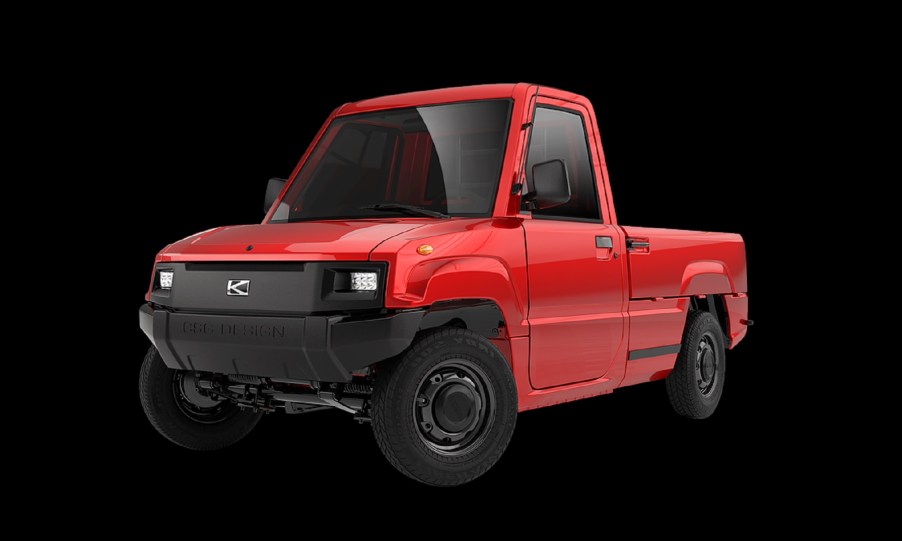 A red 2-door Kaiyun Motors Pickman Classic