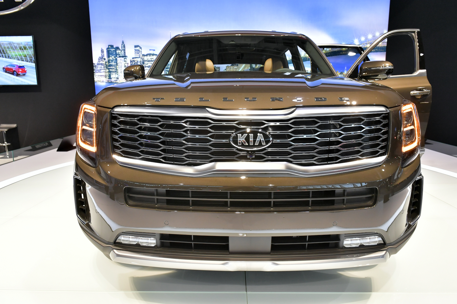 The KIA Telluride is seen at the 2020 New England Auto Show Press Preview at Boston Convention & Exhibition Center