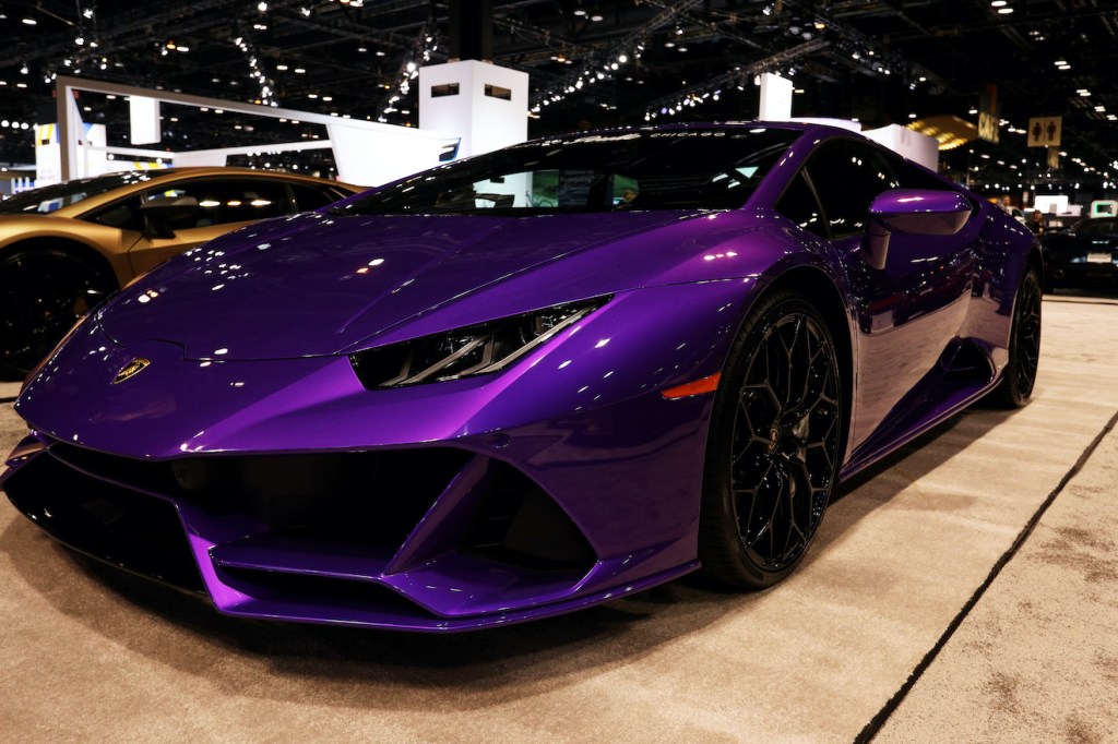 Lamborghini Huracan Evo is on display at the 112th Annual Chicago Auto Show