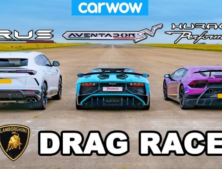 It’s a Lamborghini Family Drag Race: Urus vs. Aventador vs. Huracan