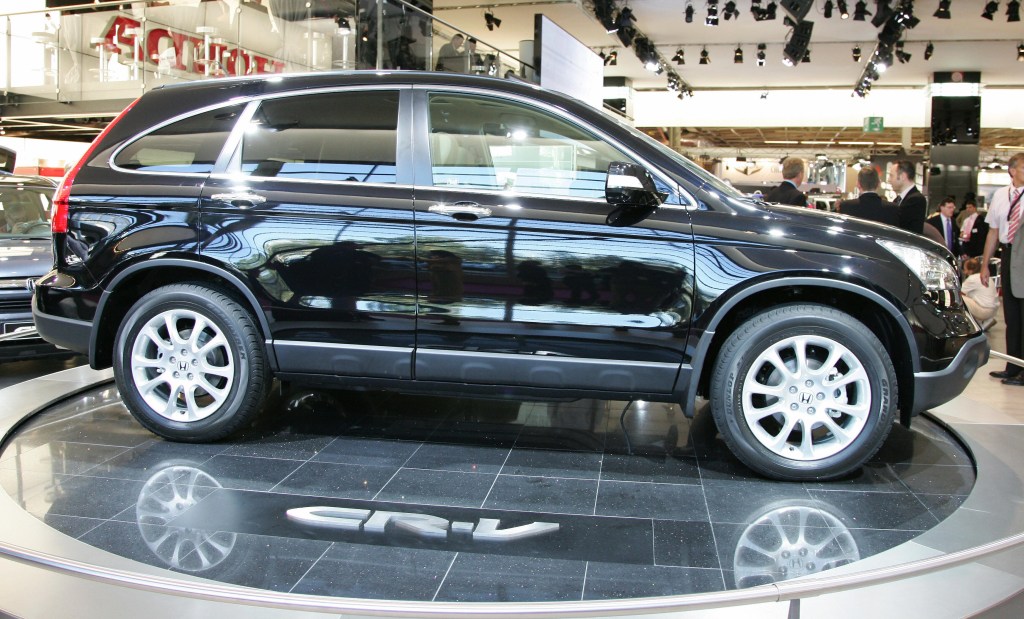 A Honda CR-V on display at an auto show
