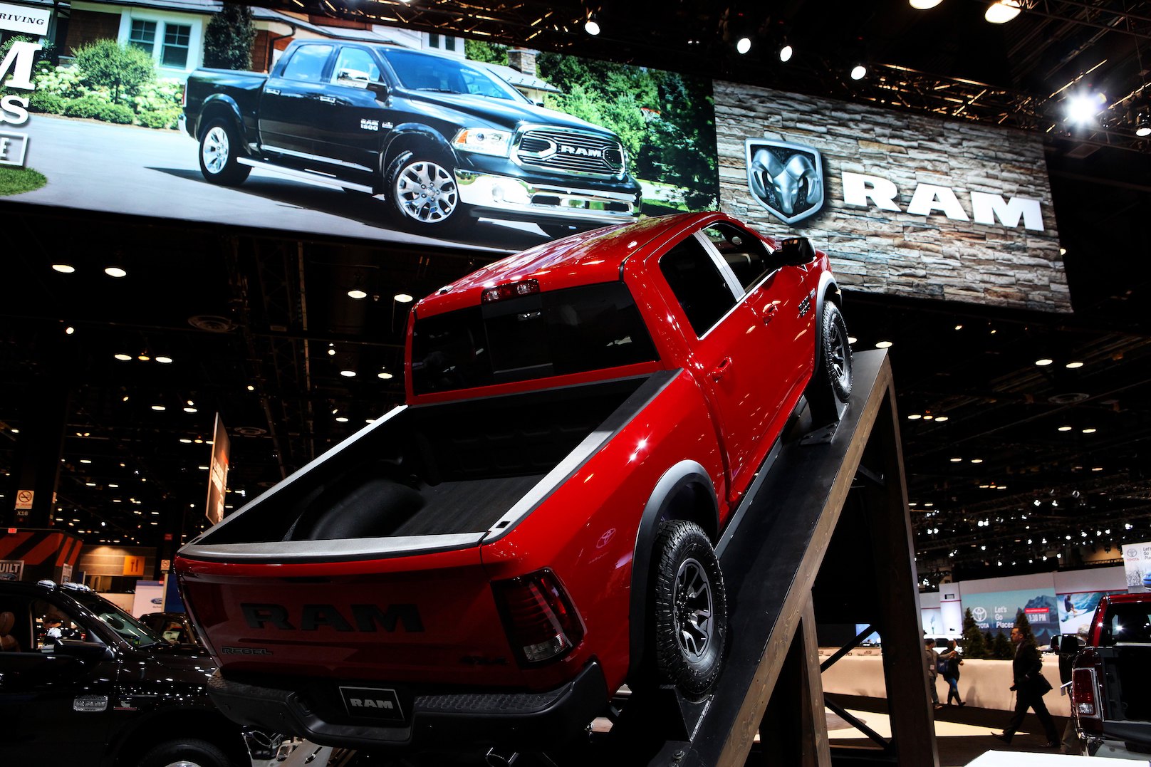 2016 RAM 1500 truck is on display at the 108th Annual Chicago Auto Show at McCormick Place