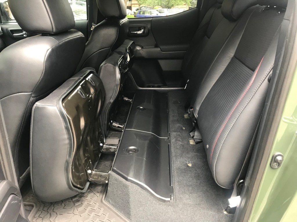 2020 Toyota Tacoma TRD Pro rear seat storage