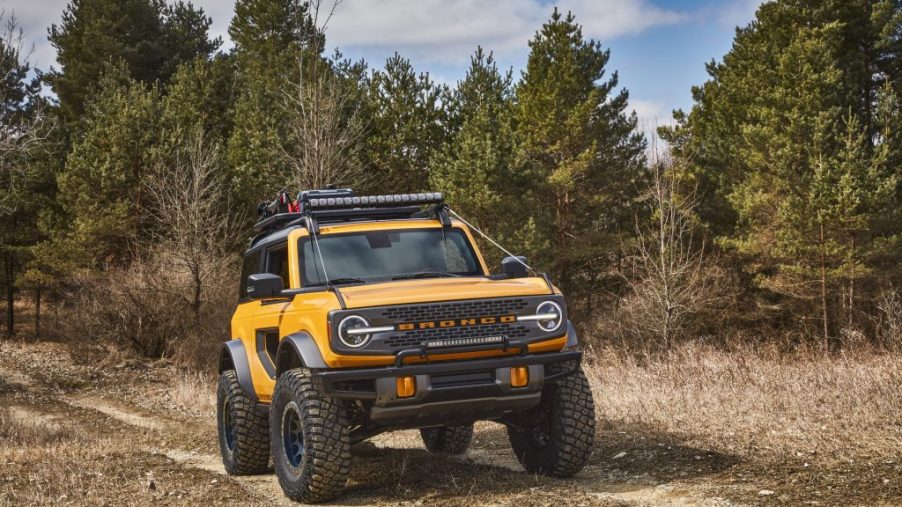 2020 two-door Ford Bronco off-roading