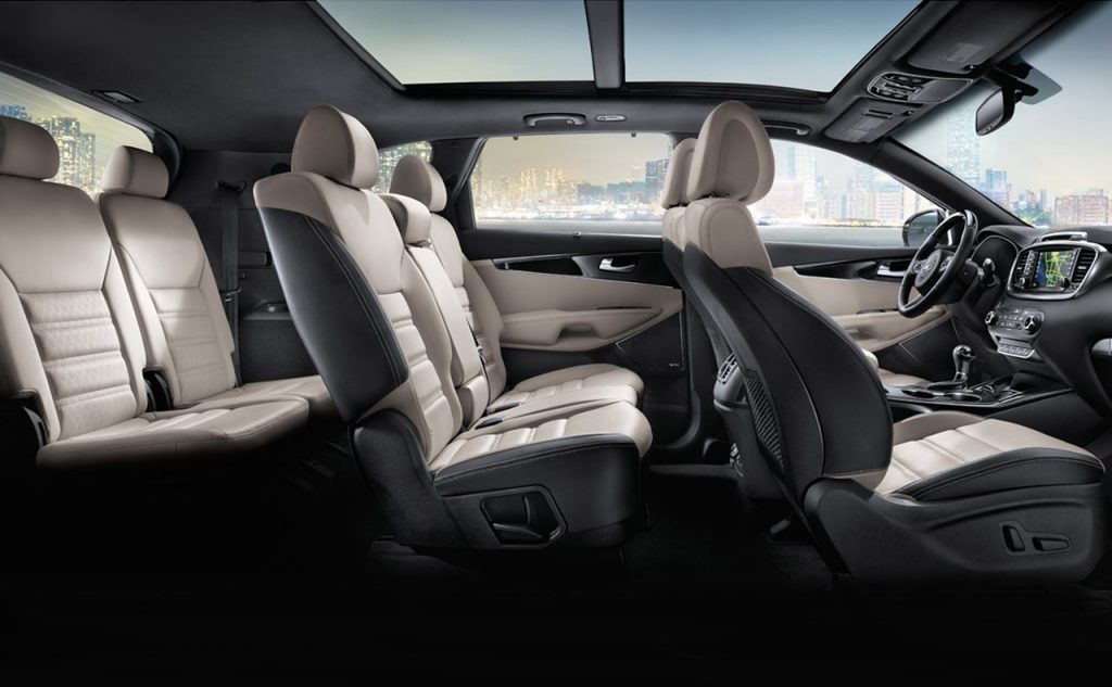 The Kia Sorento has one of the most stylish interiors in the class.