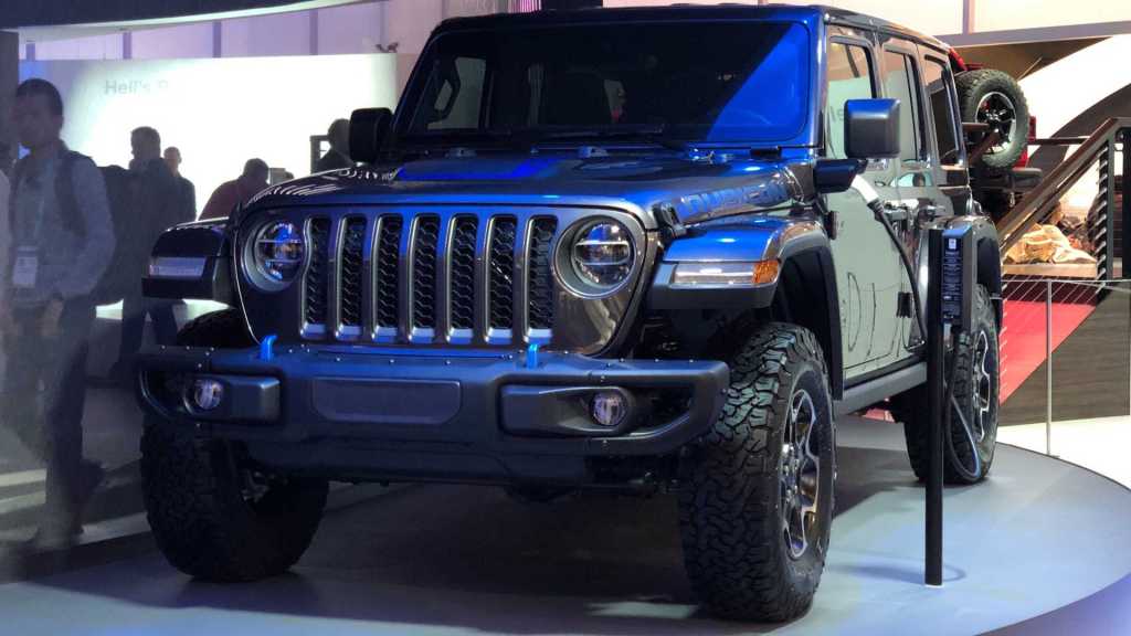Jeep Wrangler 4xe on display at CES convention