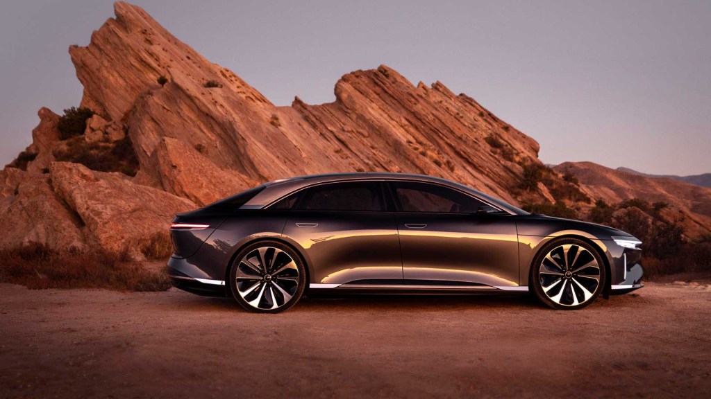 A digital image of a Lucid Air.