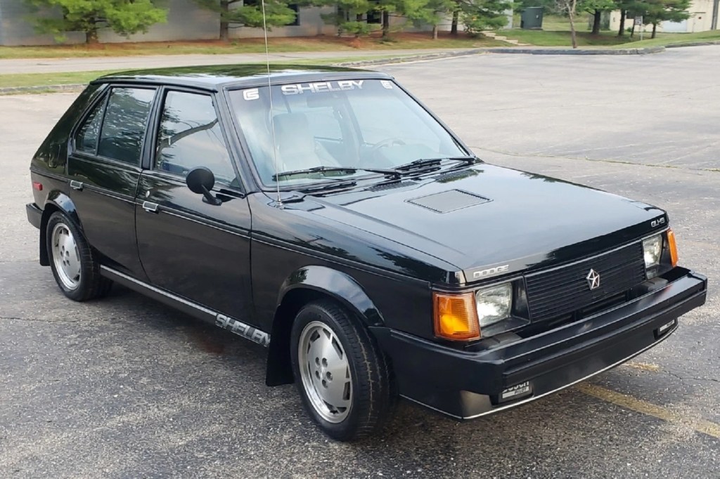 A black 1986 Dodge-Shelby Omni GLH-S