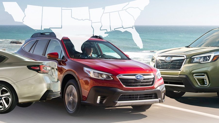Subaru's Sunbelt strategy includes Southern states Georgia, Florida, and Alabama.