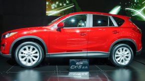 Exhibition of the 2014 CX-5 during the Toronto's International Auto Show 2013.