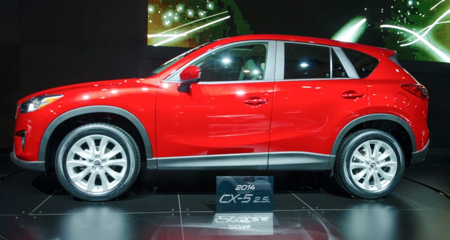 Exhibition of the 2014 CX-5 during the Toronto's International Auto Show 2013.