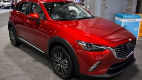 A 2016 Mazda CX-3 on display at the Washington Auto Show