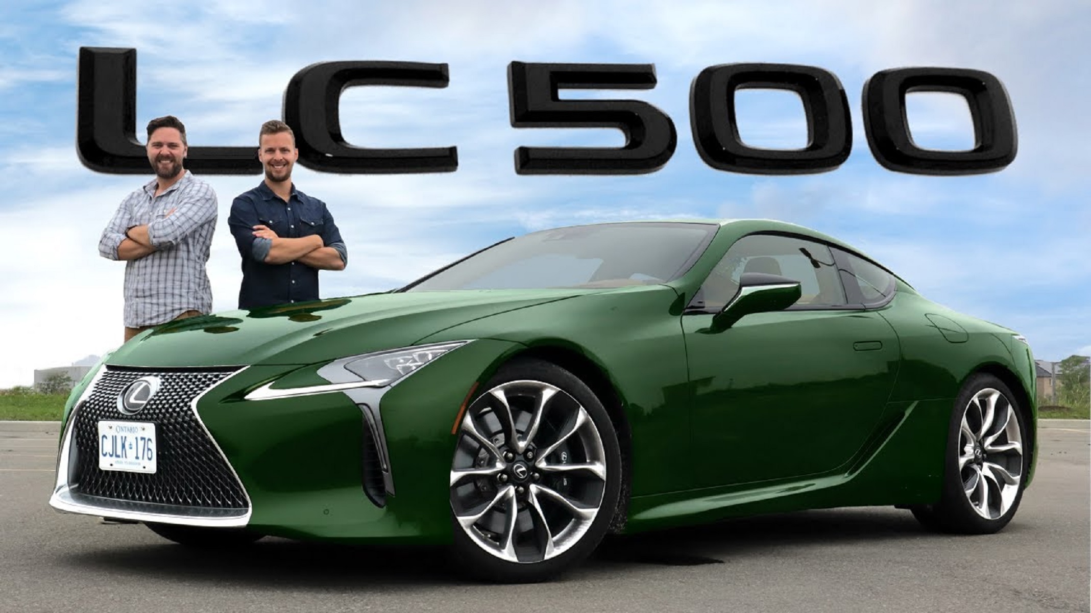 A green 2021 Lexus LC 500 Coupe
