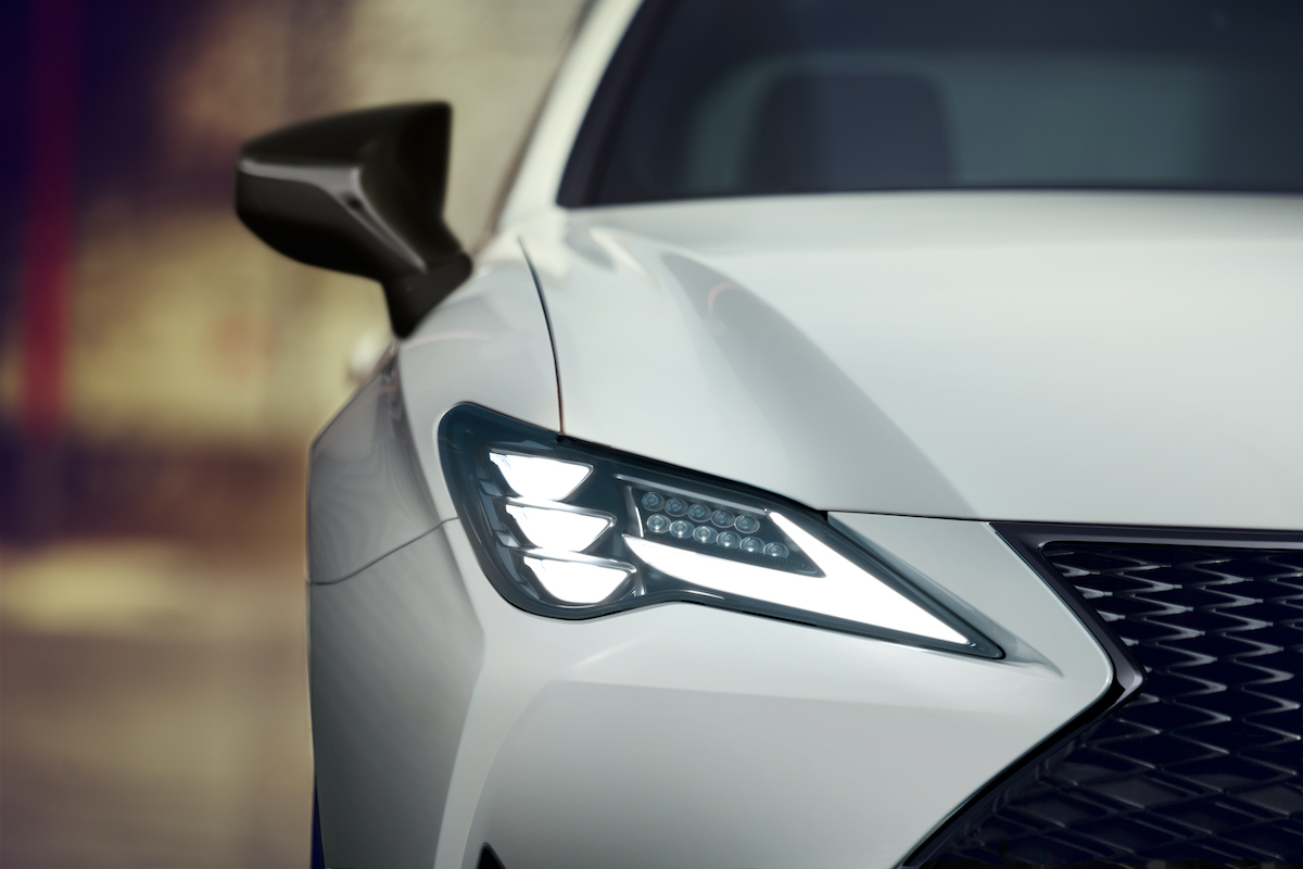 2021 Lexus RC headlight detail shot