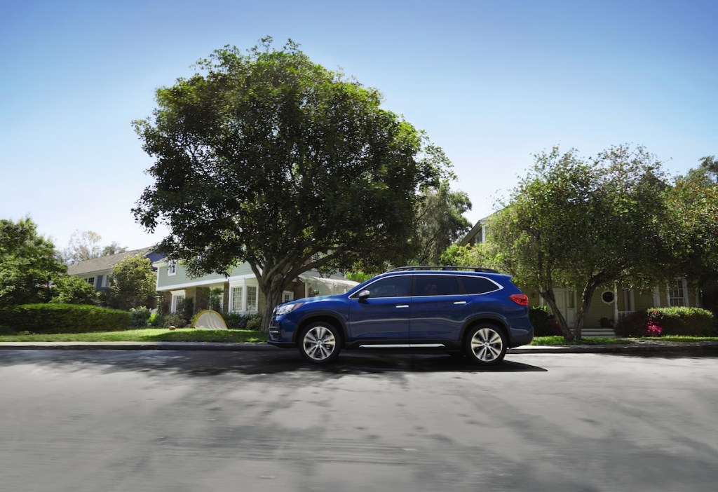 2021 Subaru Ascent parked outside of a house