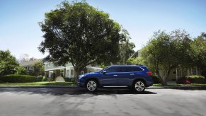 2021 Subaru Ascent parked outside of a house